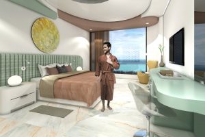 futuristic organic bedroom