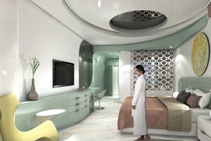 futuristic organic bedroom