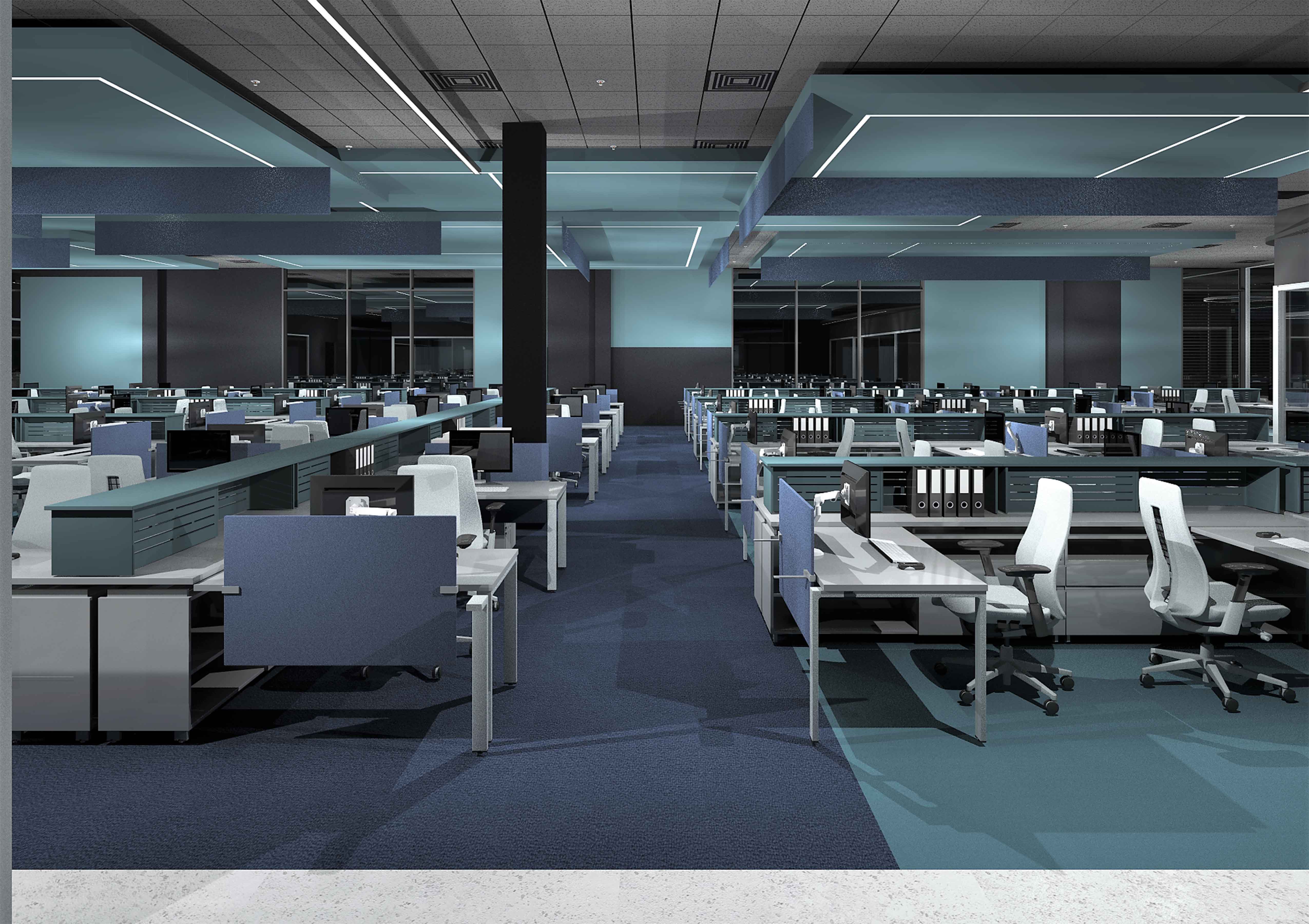 contemporary open office design