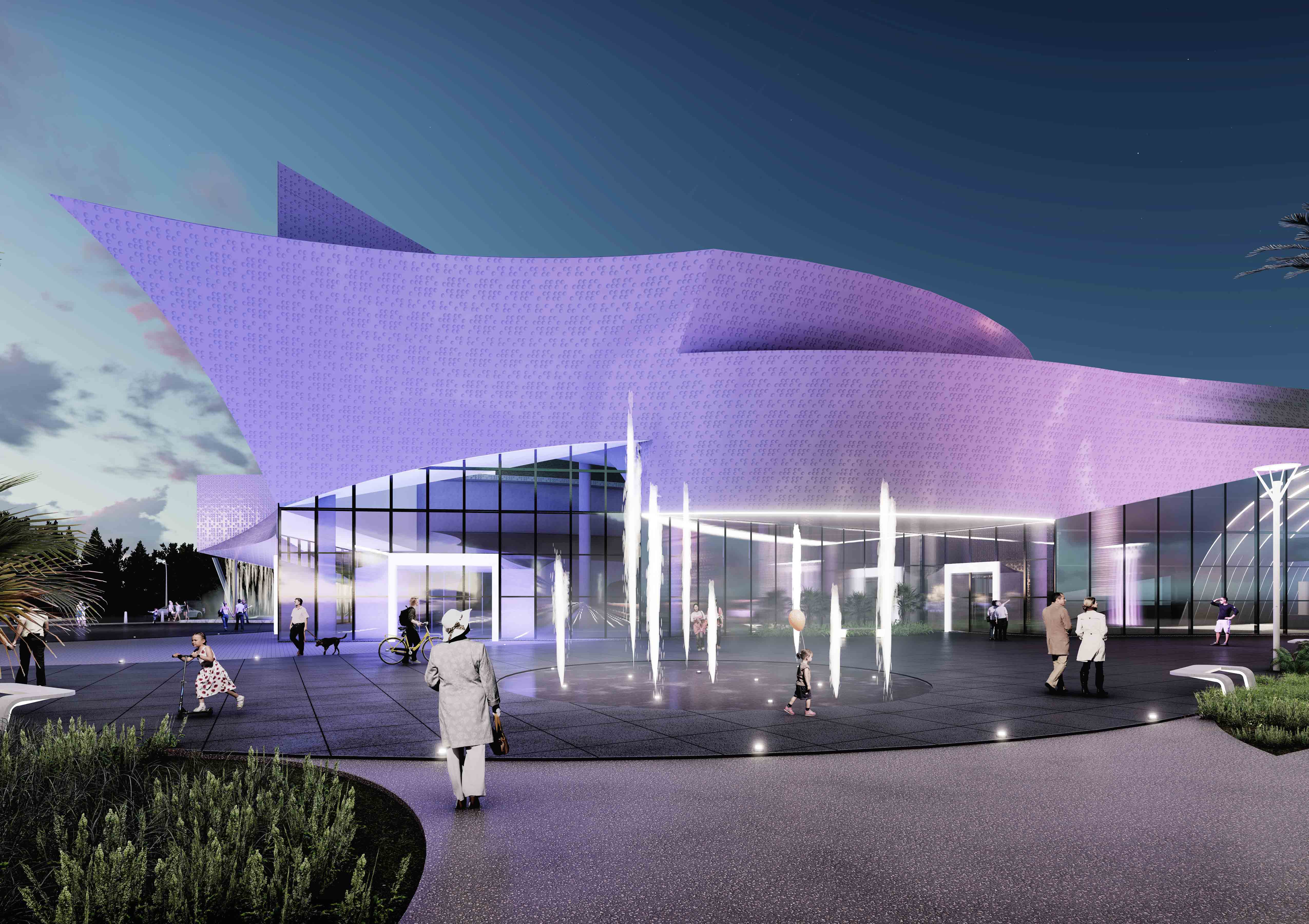 futuristic museum architecture