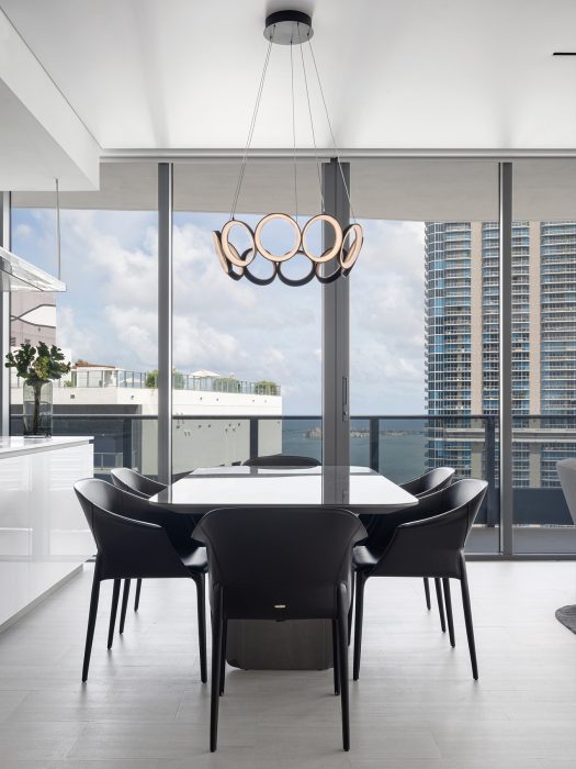 Brickell Flatiron B&W Dining Table 1