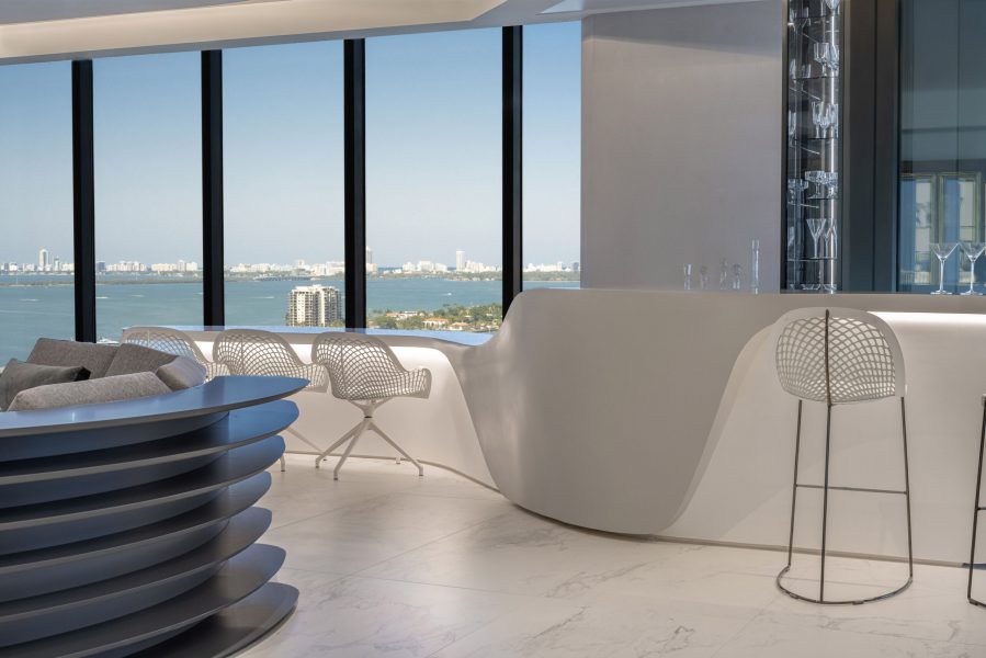 Interior Design 1000museum cutsom futuristic bar and console